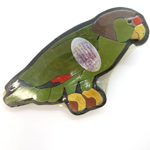 Vintage Wooden Parrot Puzzle Small 8 x 4 Made in Hawaii New Old Stock - Picture 6 of 9